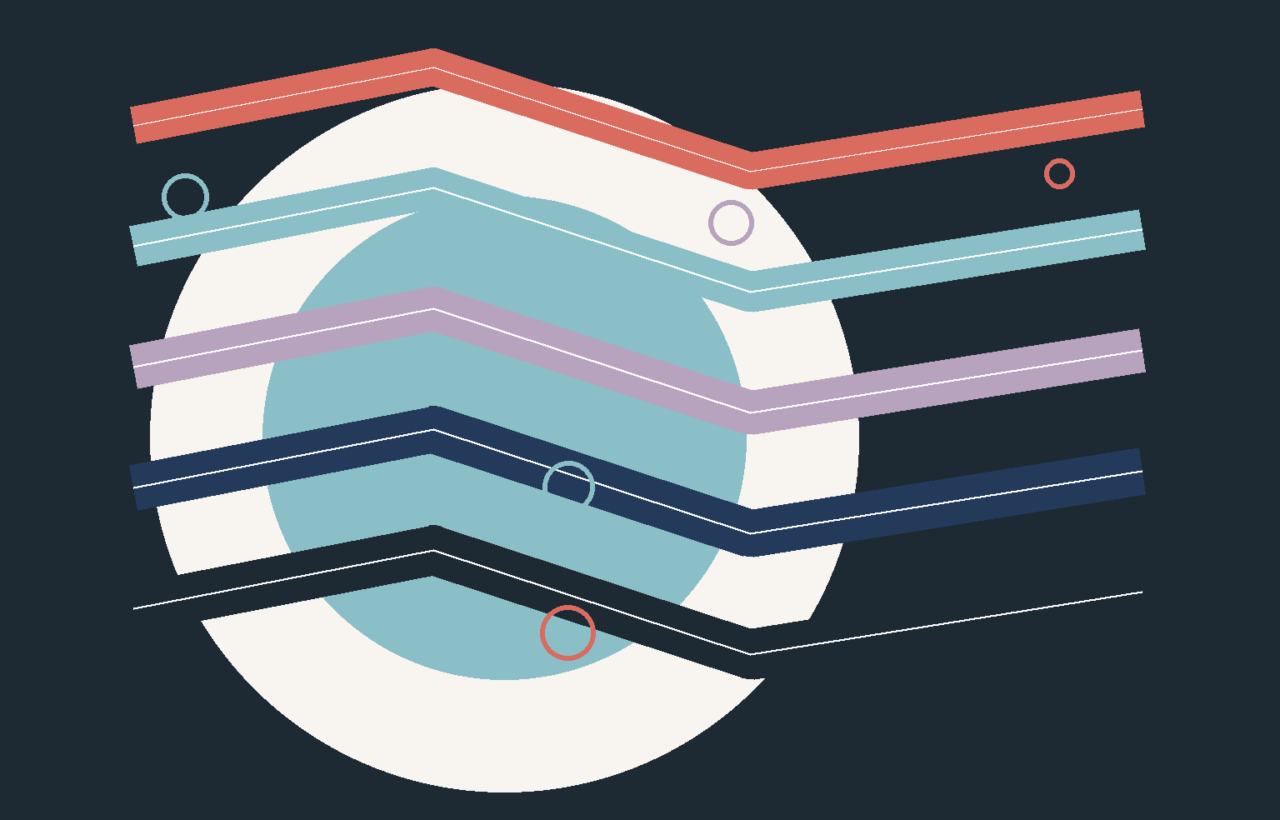 Illustrazione editoriale astratta per Costruire un moodboard del taglio senza usare volti